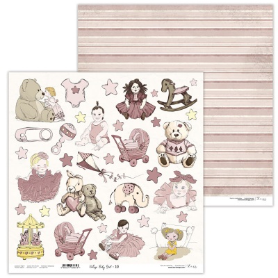 Papier na scrapbooking, Vintage Baby Girl 10