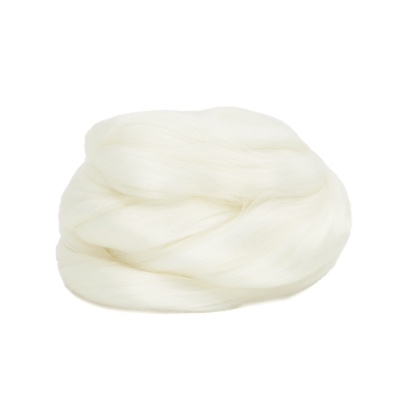 Perlové vlákno na plstenie, 20 g, prírodná biela