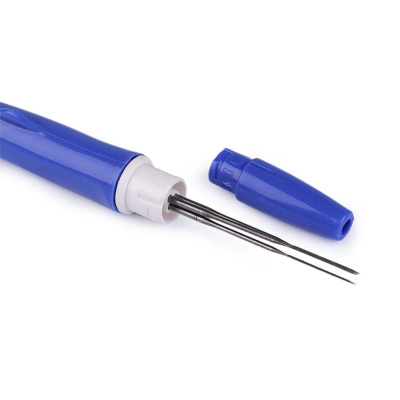 Pero na plstenie s tromi ihlami, modré