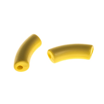 Plastové korálky na náramky, valček, 34 x 13 cm, žltá