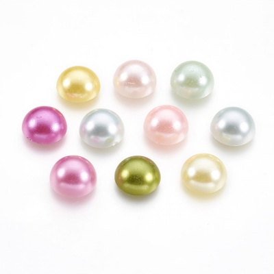 Plastové perličky, mix farieb, 12 x 6 mm, 20 ks
