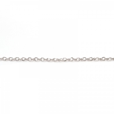 Retiazka veľké očká platina, 4 x 5 mm,  1m