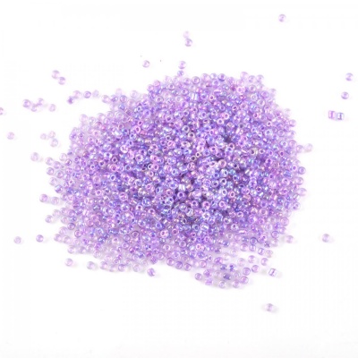 Rokajl 2 mm priehľadná perleťová fialová 50g