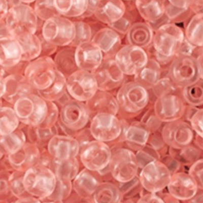 Rokajl, priehľadná broskyňová 4 mm, 50 g