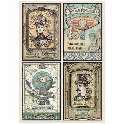Ryžový papier, A4, Voyages Fantastiques cards