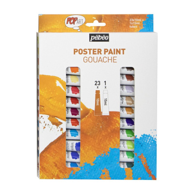 Sada gvašových farieb Pop Art, 23 x 10 ml + 1 x 15 ml