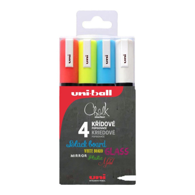 Sada kriedových fixiek, UNI Chalk 5M, 1,8 - 2,5 mm, MIX