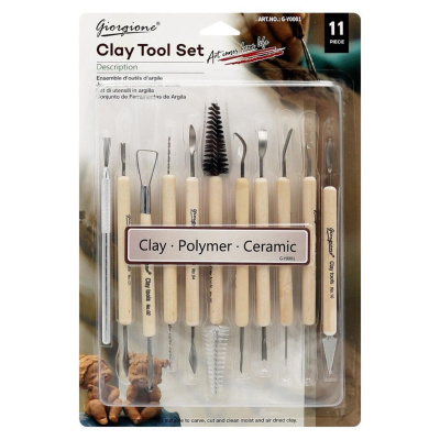 Sada umeleckých rydiel na modelovanie z hliny, 11 ks