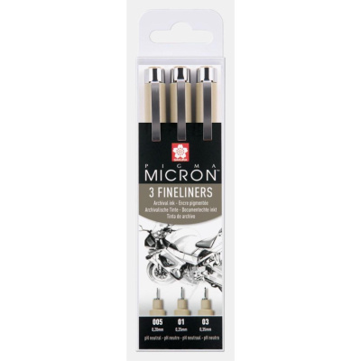 SAKURA Pigma Micron fineliner, sada Design 3 ks