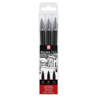 SAKURA Pigma Pen 3 ks Black