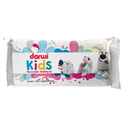 Samotvrdnúca modelovacia hmota DARWI KIDS 500 g, biela