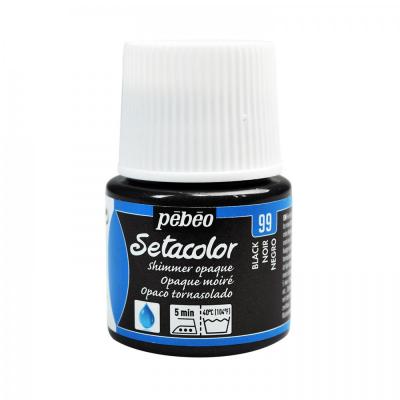 Setacolor opaque 45 ml, 99 Shimmer black