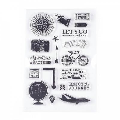 Silikónové pečiatky, sada, cestovanie 2
