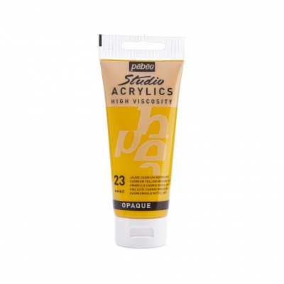 Studio Acrylics 100 ml, 23 Medium cadmium yellow