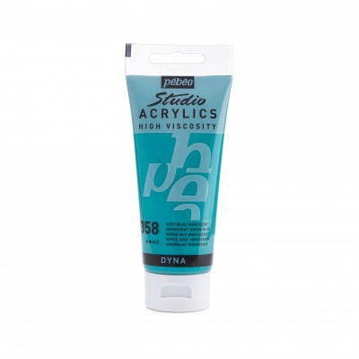 Studio Acrylics 100 ml, 358 Iridescent Green blue