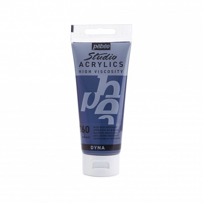 Studio Acrylics 100 ml, 360 Iridescent Blue black