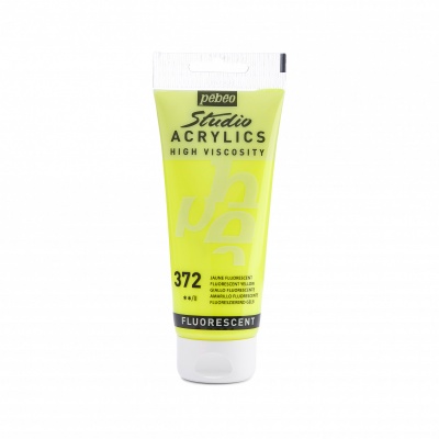 Studio Acrylics 100 ml, 372 Fluorescent Yellow