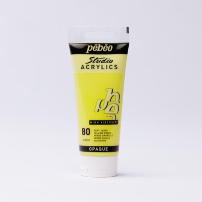 Studio Acrylics 100 ml, 80 Yellow Green