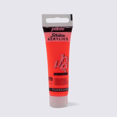 Studio Acrylics 30 ml, 370 Fluorescent Orange