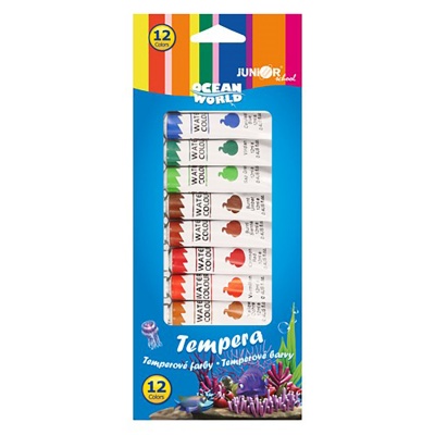 Temperové farby Ocean World 12 ml, sada 12 ks