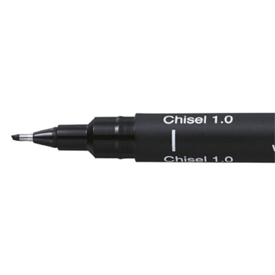 UNI PIN marker, zrezaný hrot, 1 mm čierny