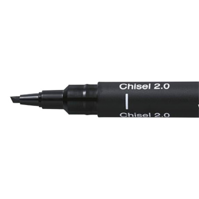 UNI PIN marker, zrezaný hrot, 2 mm čierny