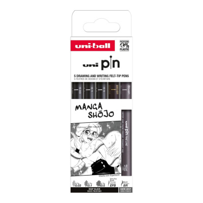 UNI PIN set 5 ks linerov Drawing Manga Shojo