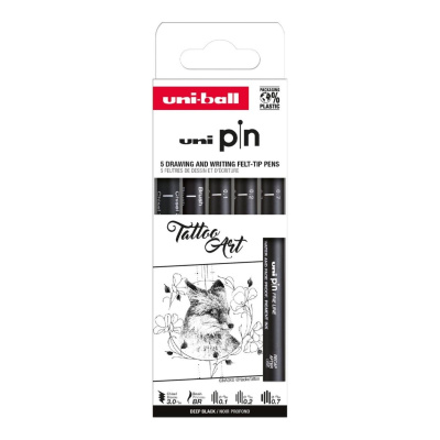 UNI PIN set 5 ks linerov Drawing Tattoo Art