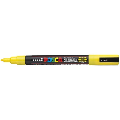 Uni Posca fixka PC-3M, 1,3 mm, žltá