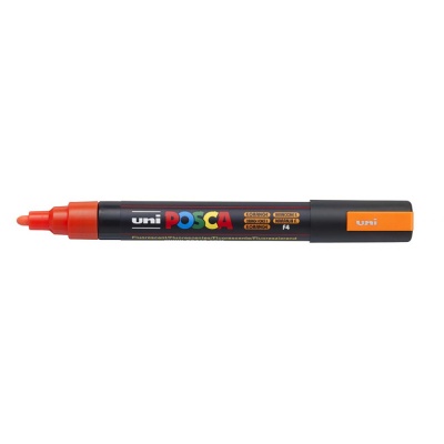 Uni Posca fixka PC-5M, 2,5 mm, fluorescenčná oranžová