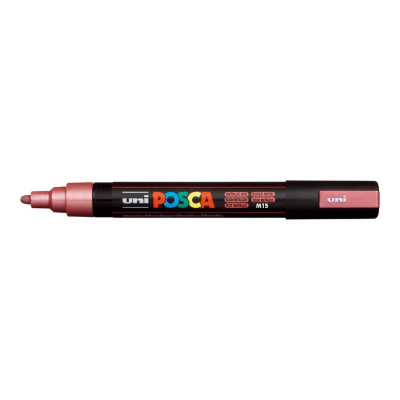 Uni Posca fixka PC-5M, 2,5 mm, metalická červená