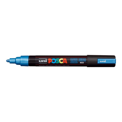 Uni Posca fixka PC-5M, 2,5 mm, metalická modrá