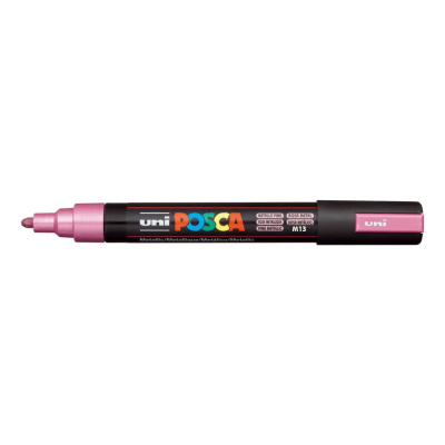 Uni Posca fixka PC-5M, 2,5 mm, metalická rúžová
