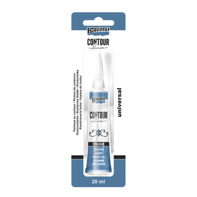 Univerzálna kontúrovacia farba 20 ml metalická oceľová