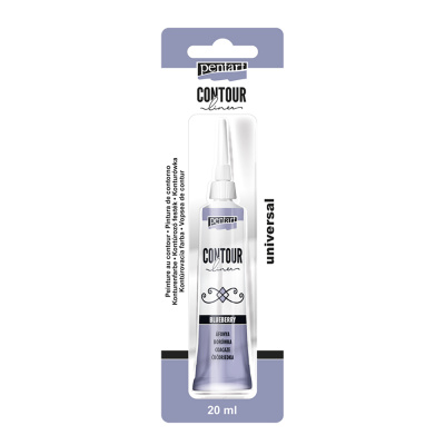 Univerzálna kontúrovacia farba 20 ml trblietavá čučoriedka