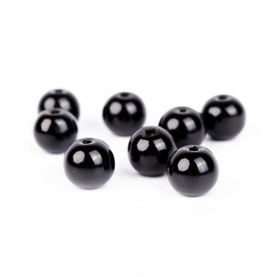 Voskované perly 10 mm čierna 10 ks
