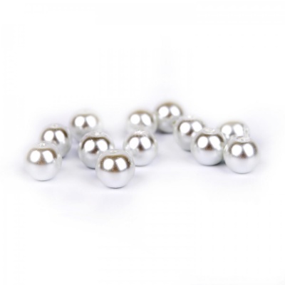 Voskované perly 12 mm biela 100 ks