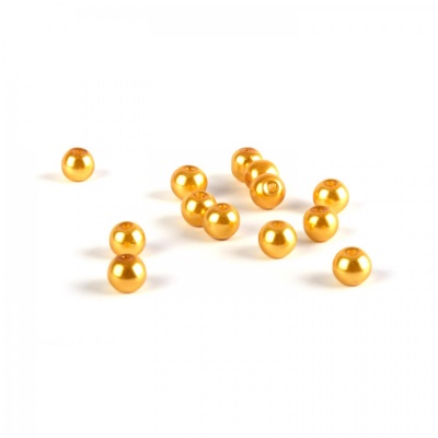 Voskované perly 6 mm zlatá 30 ks