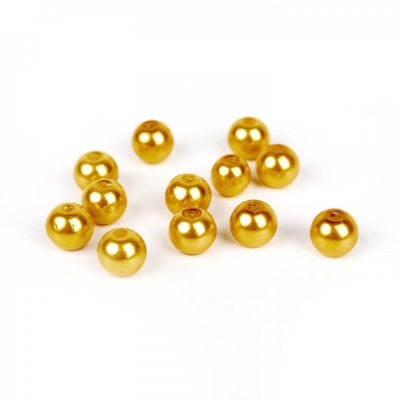 Voskované perly 8 mm zlatá 100 ks