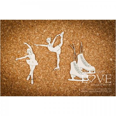 Výrezy z lepenky, krasokorčuliarka