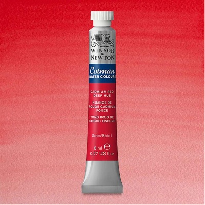 Winsor&Newton, Cotman, akvarel, Cadmium Red Deep H