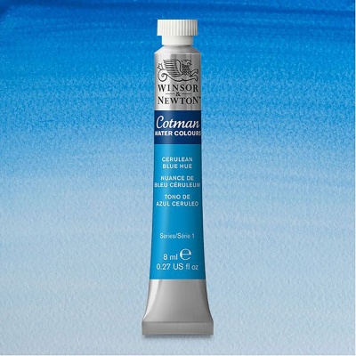 Winsor&Newton, Cotman, akvarel, Cerulean Blue Hue