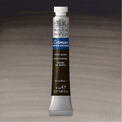 Winsor&Newton, Cotman, akvarel, Ivory Black