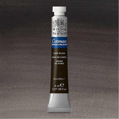 Winsor&Newton, Cotman, akvarel, Lamp Black