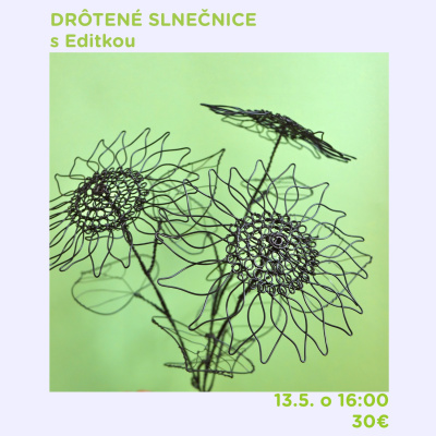 Workshop, Drôtené slnečnice, 13. 5. 2026 - 16:00