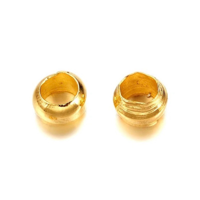 Zatláčací rokajl 2,5 mm zlatá 10 ks