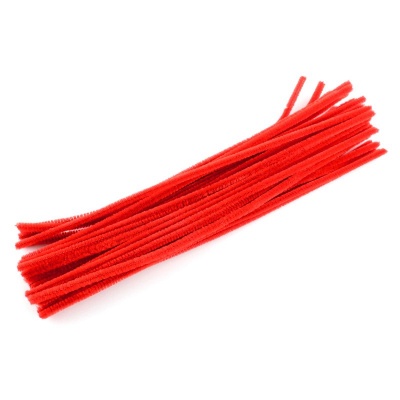 Ženilkový drôt, 0,5 x 30 cm, červený
