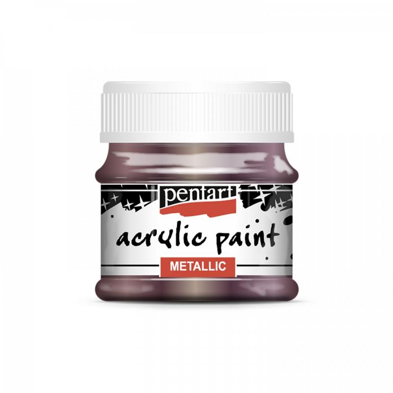 Kvalitné akrylové, vodou riediteľné farby od PENTART (Metallic acrylics paints - eggplant). Vďaka dobrej priľnavosti na rôznorodé povrchy sú akrylové 