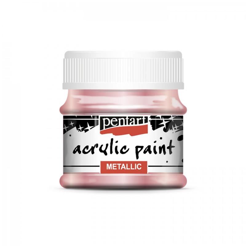 Kvalitné akrylové, vodou riediteľné farby od PENTART (Metallic acrylics paints - pink). Vďaka dobrej priľnavosti na rôznorodé povrchy sú akrylové hobb