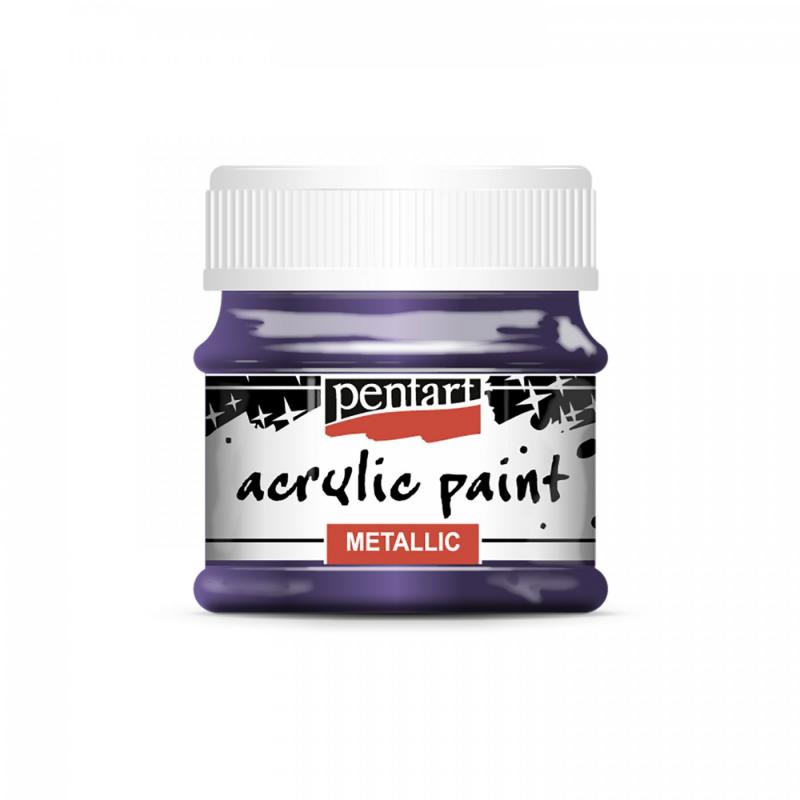 Kvalitné akrylové, vodou riediteľné farby od PENTART (Metallic acrylics paints - sparkling violet). Vďaka dobrej priľnavosti na rôznorodé povrchy sú ak